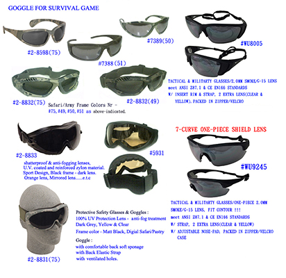 Tactical (Military) Glasses & Goggle